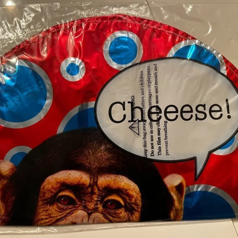 Mylar‎ Balloons / Monkey / “Cheese” (Set of 3 / 18” balloons)